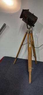 Oude theaterlamp spot op 3-poot statief - mooie eye catcher!, Ophalen of Verzenden
