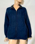 ARAN Vest , Maat M , PURE NEW WOL, Verzenden, Zo goed als nieuw, Maat 38/40 (M), Blauw