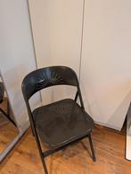 Groene metalen klapstoelen, Huis en Inrichting, Stoelen, Ophalen, Zwart, Zo goed als nieuw, Vier