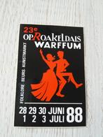 sticker 23e  opRoakelDAIS WARFFUM '88, Ophalen of Verzenden, Zo goed als nieuw, Overige typen