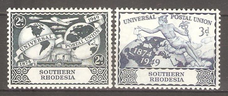 Southern Rhodesia PF SG 68-69 Omnibus 1949 UPU, Postzegels en Munten, Postzegels | Afrika, Postfris, Overige landen, Verzenden