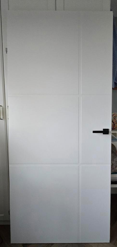 SVEDEX binnendeur met zwart beslag, Doe-het-zelf en Verbouw, Deuren en Horren, Zo goed als nieuw, Binnendeur, 200 tot 215 cm, Schuifdeur