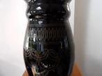 Art Deco grote Doyen Vaas Incrusta, zwart opaline glas, Antiek en Kunst, Ophalen of Verzenden