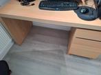 Malm bureau houtkleur, Huis en Inrichting, Bureaus, Ophalen, Zo goed als nieuw