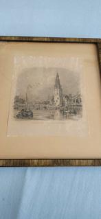 Grafiek Montelbans toren en Oude Schans Amsterdam, Ophalen of Verzenden
