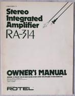 Rotel RA-314 (handleiding), Overige merken, Gebruikt, Ophalen of Verzenden