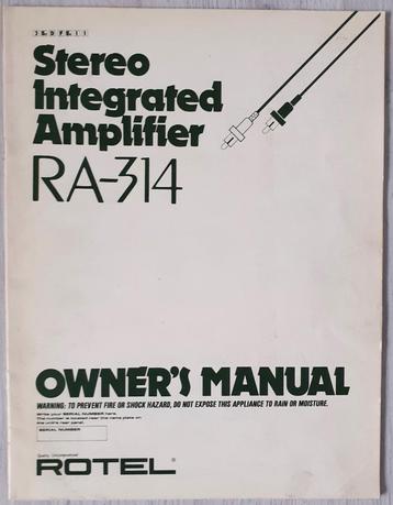 Rotel RA-314 (handleiding)