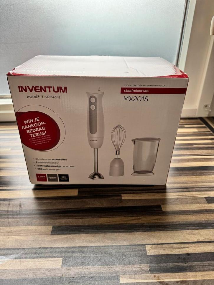 Inventum Staafmixer Set - Nieuw in doos!, Witgoed en Apparatuur, Blenders, Nieuw, Ophalen of Verzenden