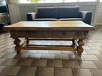 Massief houten salontafel met lades, Ophalen, Gebruikt, 100 tot 150 cm, 50 tot 100 cm