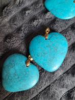 Mooie natuur hart stenen hangers ,turquoise kleur, Met hanger, Nieuw, Ophalen of Verzenden, Steen of Mineraal