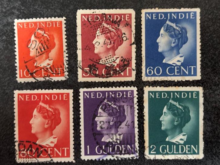 1941 NVPH 274C-286C, Kon. Wilhelmina, groot formaat, Postzegels en Munten, Postzegels | Nederlands-Indië en Nieuw-Guinea, Gestempeld