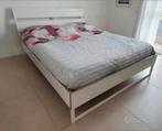 Mooie compleet Ikea bed,lattenbodems,goede matras 140 x200 ., Huis en Inrichting, Slaapkamer | Bedden, Wit, Tweepersoons, Zo goed als nieuw
