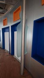 Zuil rvs staander schaamschot afscheiding glas ( 344 ), Ophalen, Gebruikt, Nvt, Nvt