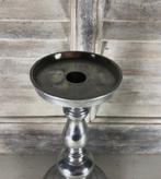 Vernikkeld metalen kandelaar robuust en vintage, 25 tot 50 cm, Ophalen of Verzenden, Zo goed als nieuw, Metaal