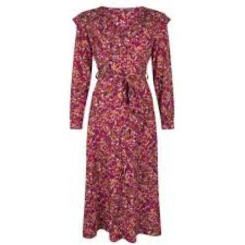 Jurk van Aaiko, fuchsia bloemtjes, maat XL, NIEUW!, Kleding | Dames, Jurken, Nieuw, Maat 46/48 (XL) of groter, Roze, Onder de knie