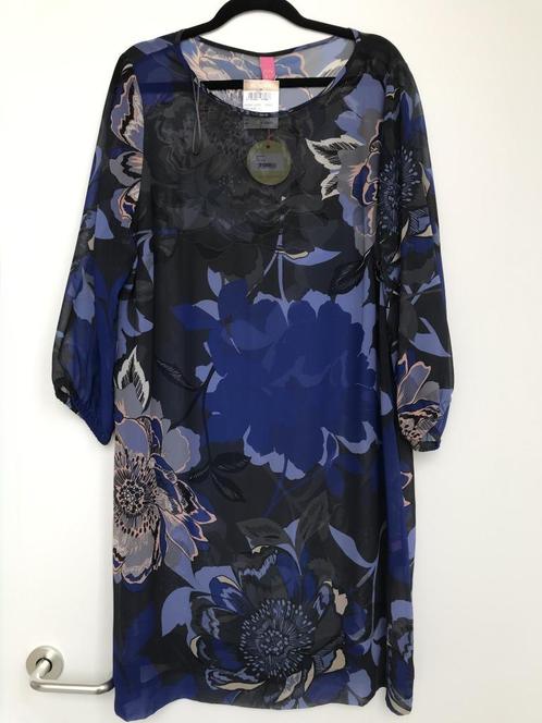 NIEUW KYRA tuniek model FIMO grey kobaltblauw 44, Kleding | Dames, Jurken, Nieuw, Maat 42/44 (L), Blauw, Knielengte, Verzenden