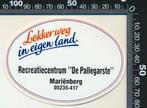 Sticker: Recreatiecentrum De Pallegarste - Marienberg, Ophalen of Verzenden, Zo goed als nieuw, Bedrijf of Vereniging