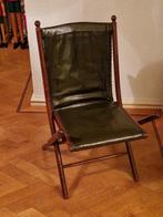Vintage Leather Folding Chair(Lederen Klapstoeltje)Jaren 60, Ophalen of Verzenden