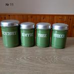 EMAILLE RESEDA GROENE BUSSENSET MET GOUDEN BIES VAN BK., Ophalen of Verzenden