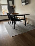 Mooie zwarte, houten tafel te koop, Huis en Inrichting, Tafels | Eettafels, Zo goed als nieuw, 150 tot 200 cm, Rechthoekig, 50 tot 100 cm