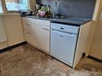 Keukenblok met vaatwasser, Ophalen, Wit, Enkelwandige keuken