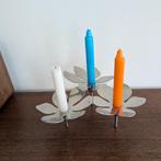 Vintage Ikea Stockholm Monika Mulder metalen kandelaar bloem, Huis en Inrichting, Gebruikt, Ophalen of Verzenden, Metaal, Kandelaar