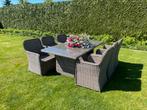 Mooi TUINSET met 6 stoelen, Rotan, 6 zitplaatsen, Ophalen of Verzenden, Zo goed als nieuw