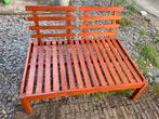 Hardhouten tuinbankje loungebank, Tuin en Terras, Ophalen, Zo goed als nieuw, Hout