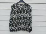Blouse So Soire EL groen/zwart dessin, So Soire, Maat 42/44 (L), Ophalen of Verzenden, Gedragen