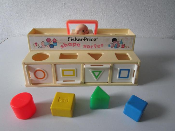 Fisher-Price shape sorter, sorteerspel. Vintage, Kinderen en Baby's, Speelgoed | Fisher-Price, Gebruikt, Speelset, Ophalen of Verzenden