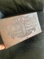 Antieke Art Nouveau sigarenkist hout. Geurts Exel / Eksel., Ophalen of Verzenden