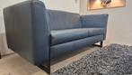 Marine blauwe leren TopForm 2 zits design bank, Huis en Inrichting, 150 tot 200 cm, 75 tot 100 cm, Ophalen of Verzenden, Zo goed als nieuw