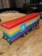 P vd Hoeven Containertrailer 1:50, Hobby en Vrije tijd, Modelauto's | 1:50, Verzenden, Zo goed als nieuw, Bus of Vrachtwagen, Tekno