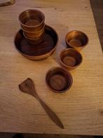 Vintage Teak Houten Pinda Stel, Ophalen of Verzenden