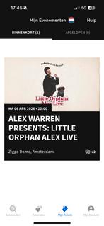 Alex Warren Ziggo Dome, Tickets en Kaartjes, Twee personen, April