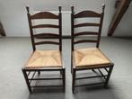 Set van 4 authentieke (biezen) eetkamerstoelen, Antiek en Kunst, Ophalen