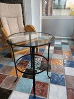Glazen tafeltje rond, Huis en Inrichting, 45 tot 60 cm, Minder dan 55 cm, Rond, Ophalen of Verzenden