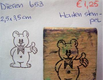 Dieren 653 Houten stempel beschikbaar voor biedingen