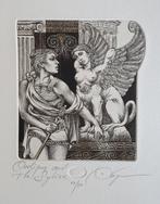Exlibris / Ex libris H. Kerin, Oedipus and the Sphinx, Verzenden
