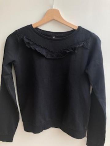 Zwarte trui , shirt met roesje van Jill Maat 152 /158 beschikbaar voor biedingen