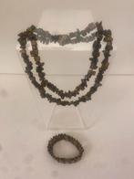 Tijgeroog Sieradenset: Ketting & Armband, Sieraden, Tassen en Uiterlijk, Kettingen, Bruin, Nieuw, Ophalen of Verzenden, Steen of Mineraal
