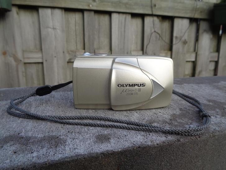 Olympus mju II analoge fotocamera 115 ZOOM, Audio, Tv en Foto, Fotocamera's Analoog, Gebruikt, Compact, Olympus, Ophalen of Verzenden