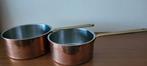 2 Koperen steelpannen Culinox Spring, Ophalen of Verzenden, Gebruikt, Overige materialen, Pannenset