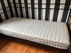 Eenpersoonsbed incl lattenbodem en matras, Ophalen, 90 cm, Eenpersoons, Zwart