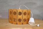 Vintage Scandinavische houten hanglamp – handgemaakt – jaren, Huis en Inrichting, Lampen | Hanglampen, B, Gebruikt, N, Ophalen of Verzenden