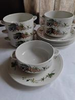 Zes Villeroy & Boch soepkommen met onderbord, Huis en Inrichting, Keuken | Servies, Ophalen of Verzenden, Zo goed als nieuw, Kom(men)
