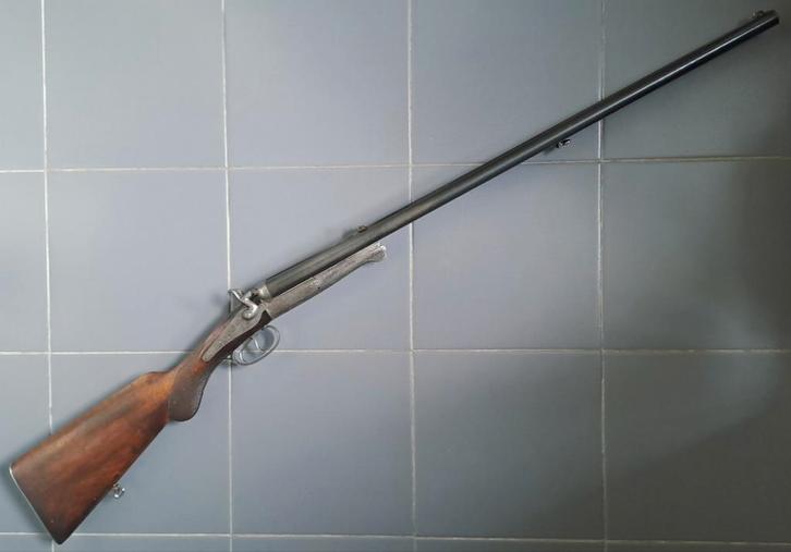 Antiek Husqvarna combinatie geweer 9,3x57R en 16 zwartkruit, Antiek en Kunst, Antiek | Overige Antiek, Ophalen of Verzenden