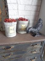 Brocante plantjes en kip.......Poppenhuis 1:12..(Fotonr V44), Verzamelen, Poppenhuizen en Toebehoren, Ophalen of Verzenden, Nieuw