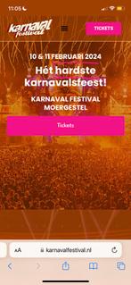 2 kaartjes voor karnaval festival per stuk €60, Tickets en Kaartjes, Evenementen en Festivals