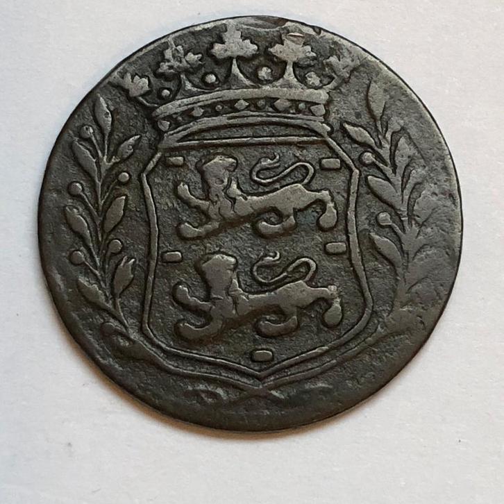 Duit West-Friesland 1765. Zfr+., Postzegels en Munten, Munten | Nederland, Losse munt, Overige waardes, Vóór koninkrijk, Ophalen of Verzenden